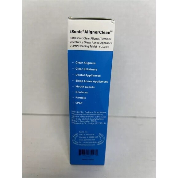 Isonic Aligner Clean Ultrasonic Clear Aligner/Retainer Cleaning Tablets #CTAR01 - Picture 4 of 4
